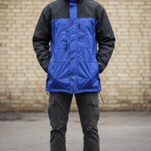 Vintage Gorpcore REI Blue/Black Performance Rain Jacket Gore-Tex Waterproof XL
